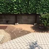 東京都昭島市　庭の草むしり、剪定、伐採、固まる土施工、外構　O様邸H様